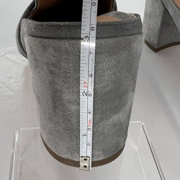Sz 8- Vionic Plaza Presley Grey Suede Bow Front Square Toe Block Heeled Mules‎ - Picture 14 of 14
